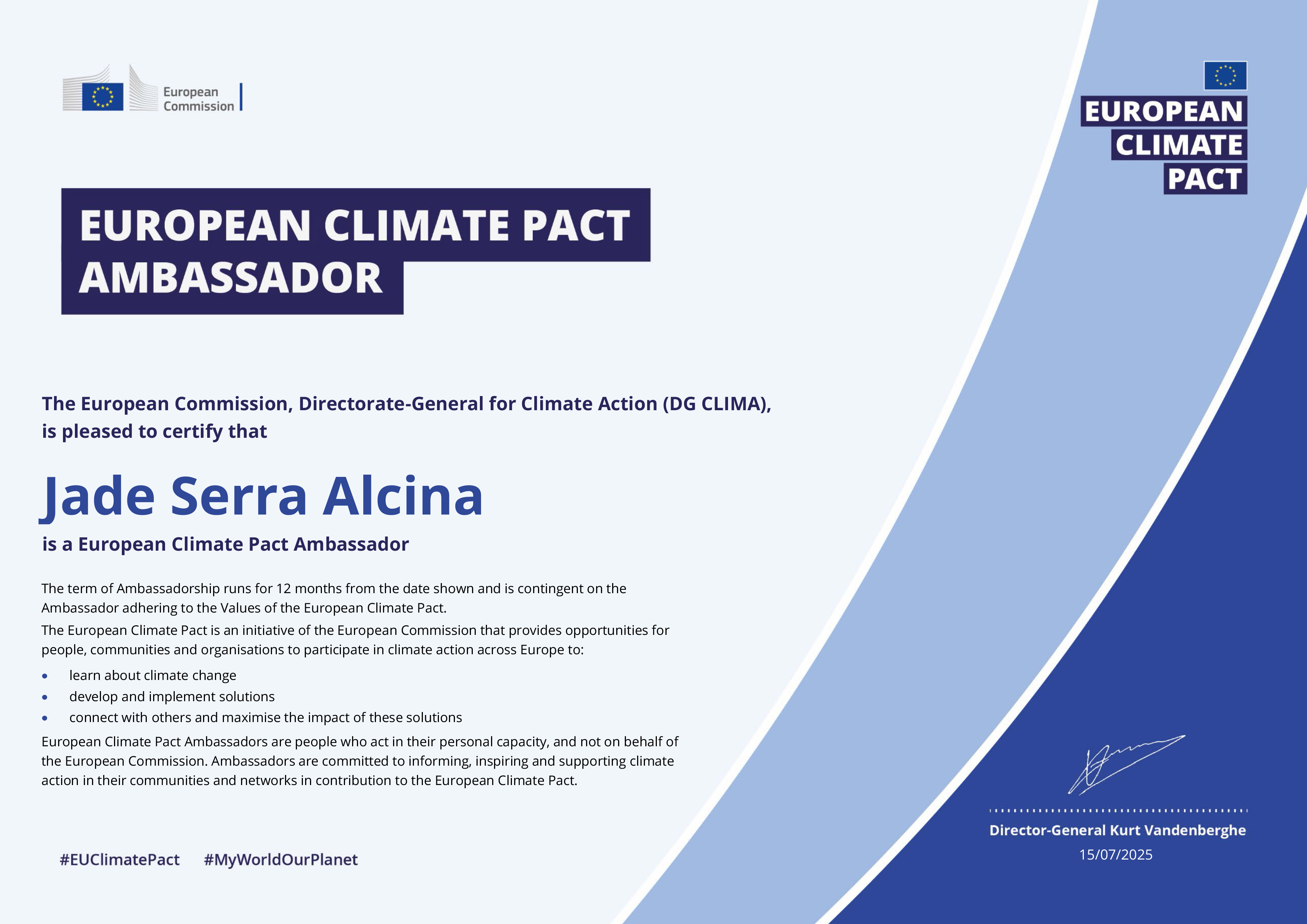 slow studio climate pact certificate 2025